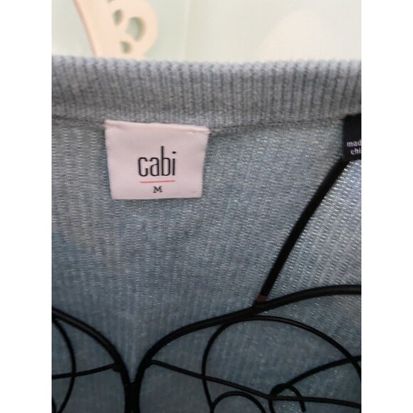 CAbi 5133 Womens Swing Sweater Size M Aqua Blue Pullover Lightweight LS - Picture 5 of 8